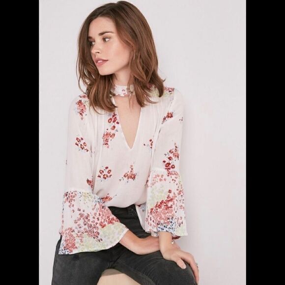 New. LUCKY BRAND choker floral top. NWT - Picture 6 of 8